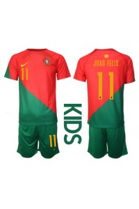 Portugal Joao Felix #11 Babytruitje Thuis tenue Kind WK 2022 Korte Mouw (+ Korte broeken)